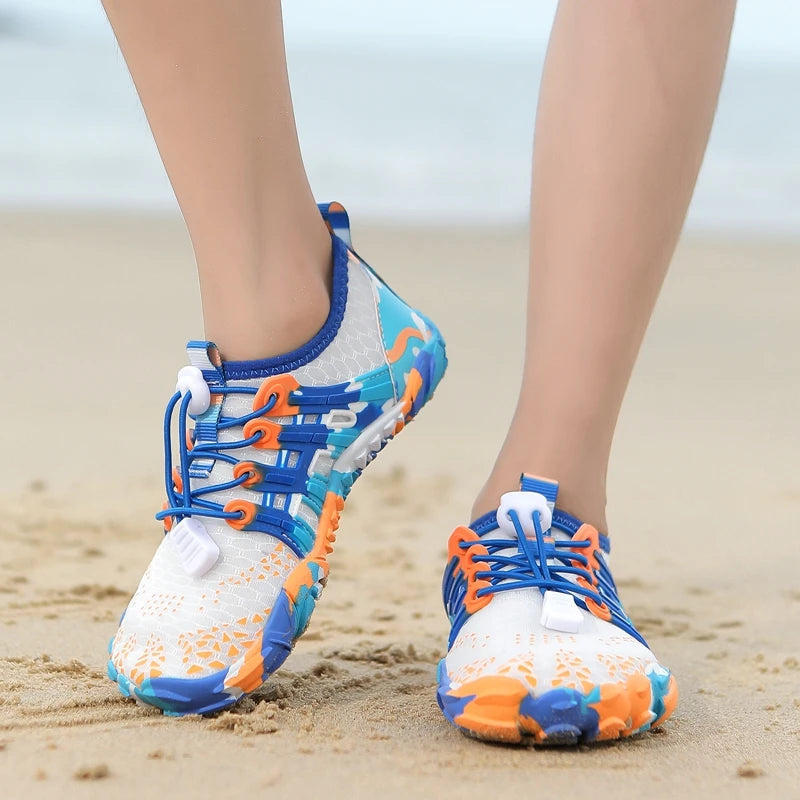 Chaussures aquatiques à séchage rapide pour enfants, antidérapantes, résistantes à l'usure, amortissantes, douces et respirantes, chaussures pieds nus pour enfants