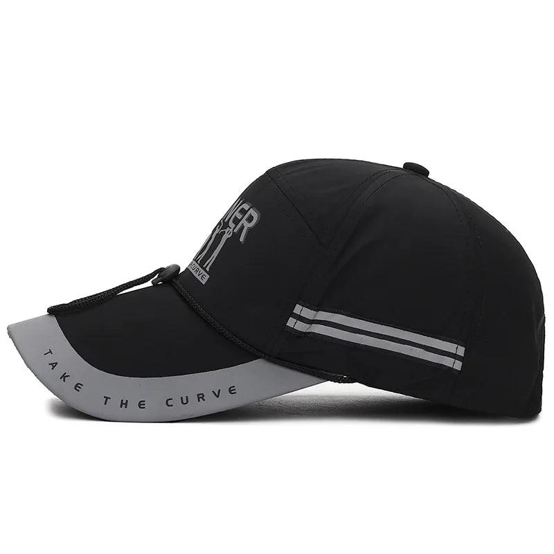 Gorra de béisbol ajustable y transpirable con visera extendida para hombre y mujer, gorra de sol con visera, gorra de béisbol snapback de moda para niños y niñas