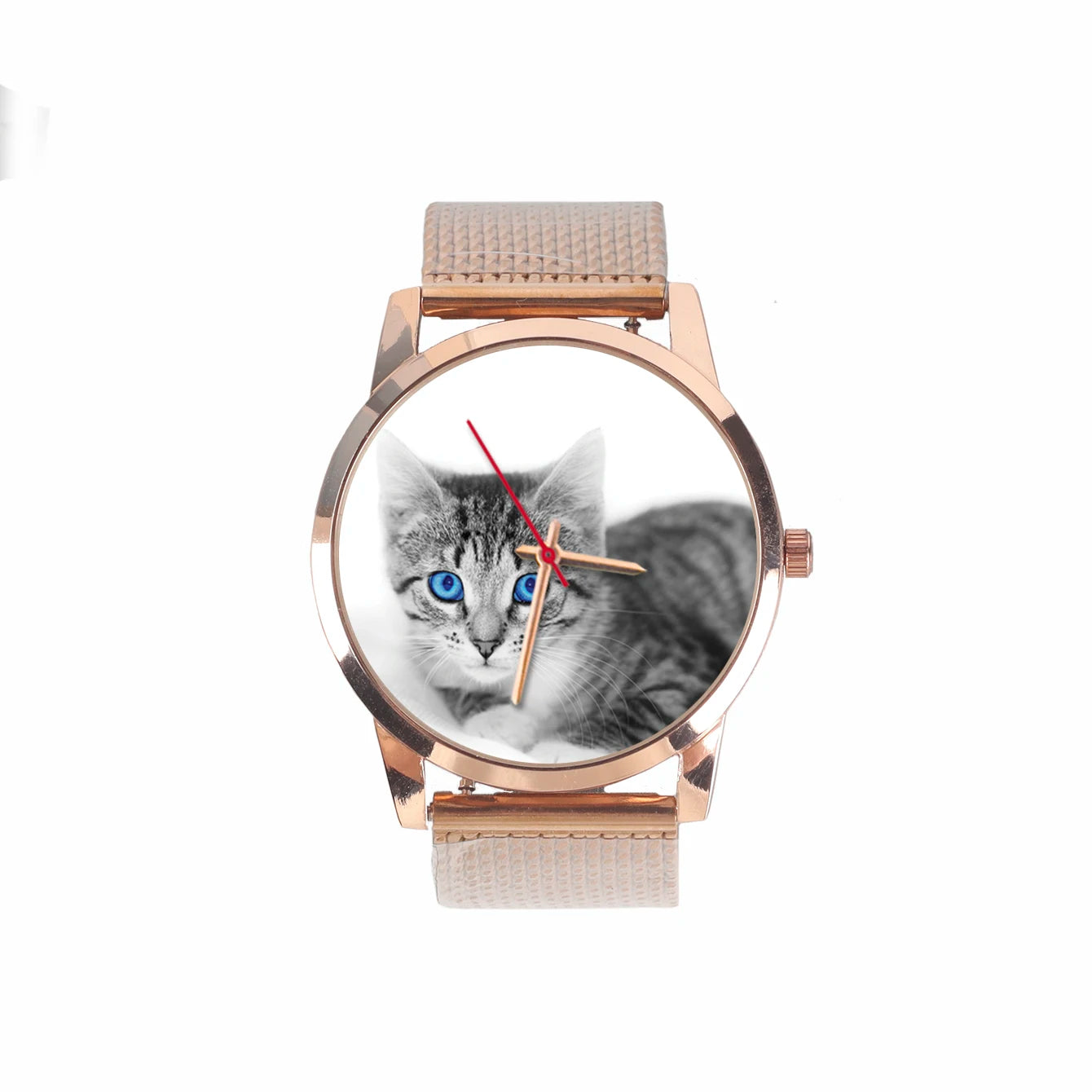 Relojes para Hijo Amiga Mujer Esposa Familia Logo Gato Reloj de Pulsera para Mujer Esfera DIY Cuarzo Esposas Mascota Foto Personalizada