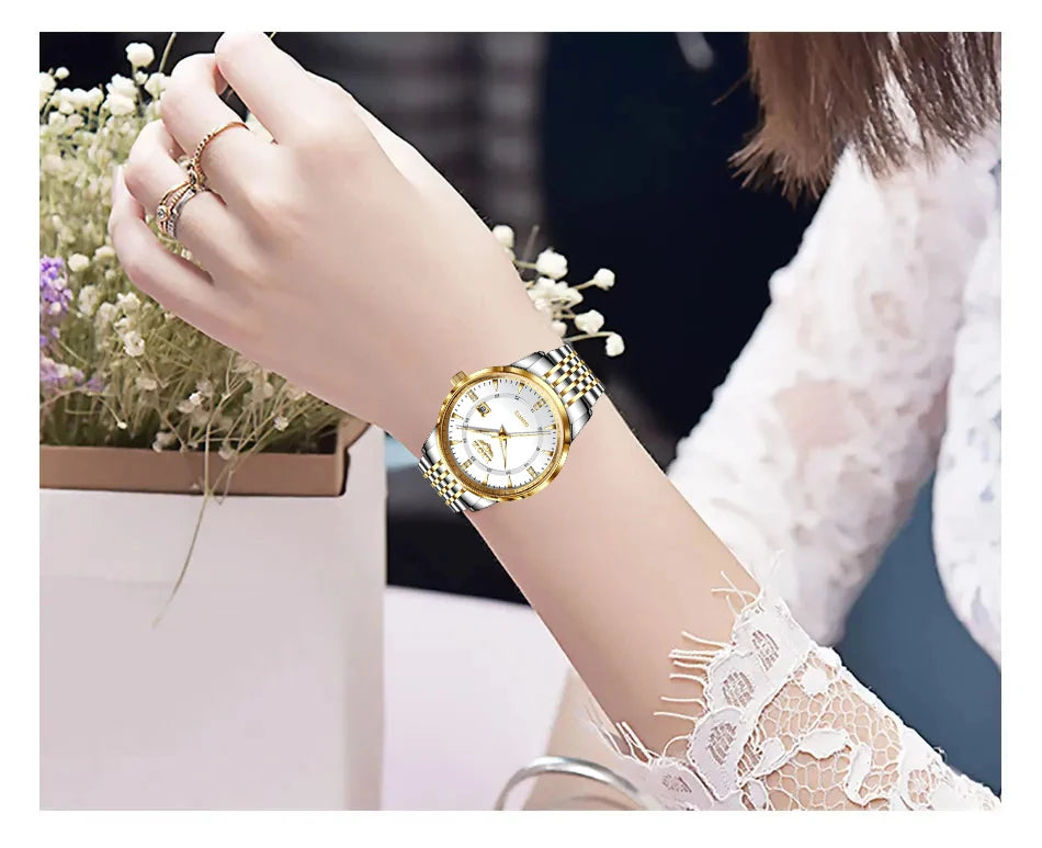 LIGE Nuevos Relojes Impermeables de Mujer Moda Reloj de Pulsera para Mujer Reloj de Cuarzo de Lujo de Marca Superior con Fecha para Mujer Relogio Feminino