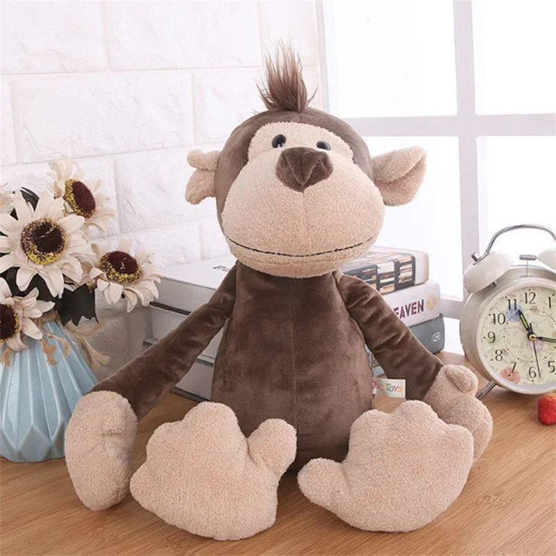 Peluches Animaux Jouets Poupées Douces Jungle Lion Éléphant Tigre Chien Renard Singe Cerf Enfants Cadeau Kawaii Bébé Enfants Hobbie Jouets