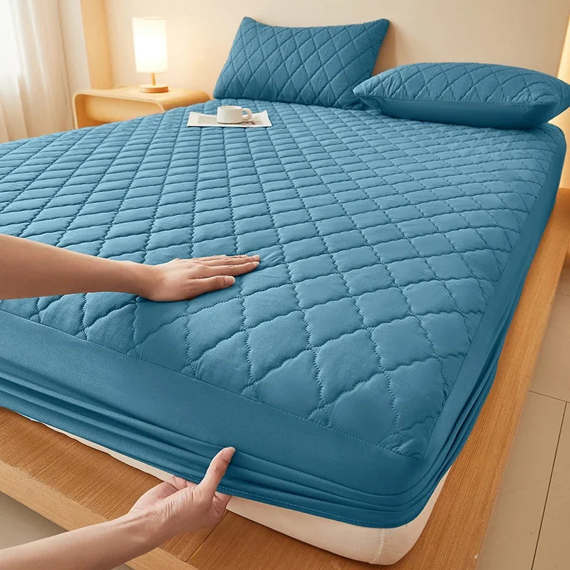 Vanntett madrassbeskytter Preget madrasstrekk Mykt, pustende, tilpasset madrasstrekk 120/150/180/220x200 Vaskbart