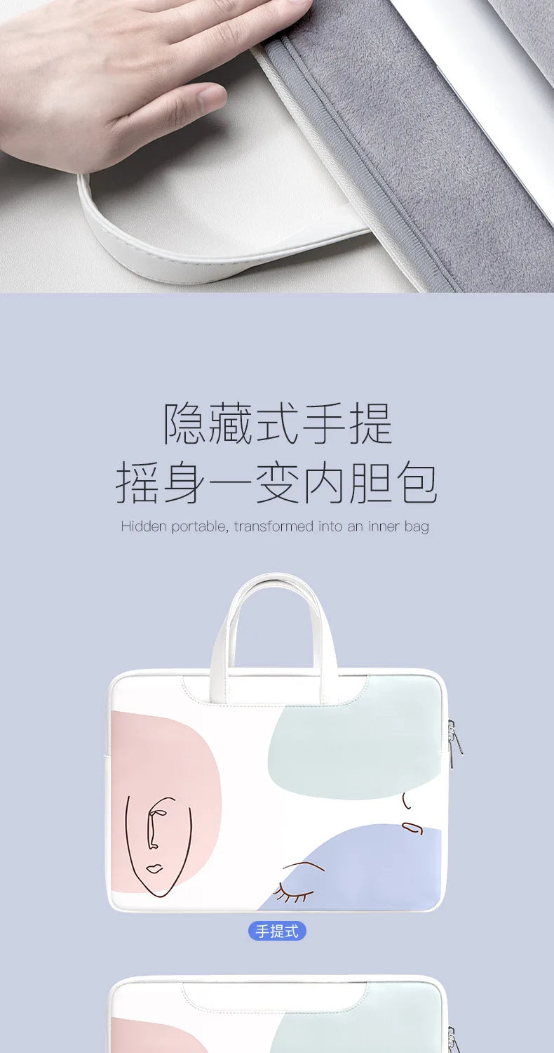 Laptop bag is suitable for laptop air12-16 inch hand bag damska bolsos de hombro Simple design fashion handbags luxury designer