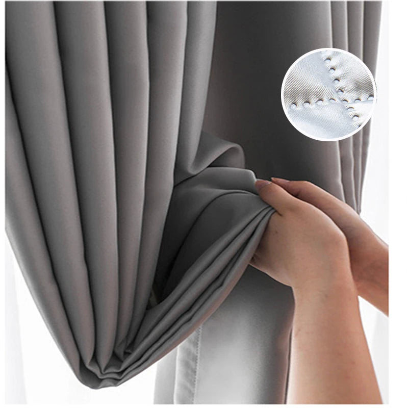 Cortinas para dormitorio con aislamiento acústico y reducción de ruido, modernas y sencillas, cortinas 100% opacas para sala de estar, estores para balcón