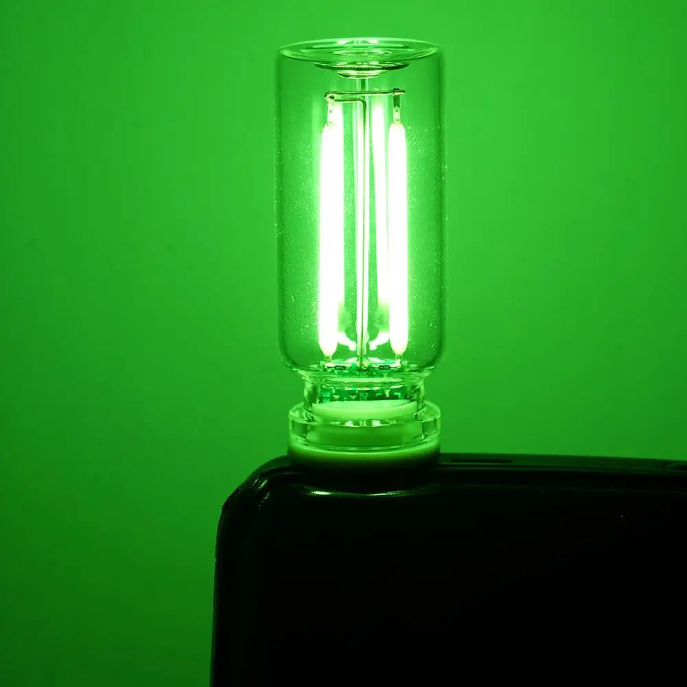 Decora herramientas USB táctil Control noche LED Luz Ambiente Lámpara incandescente Filamento LED Bombilla Decoración de dormitorio DIY