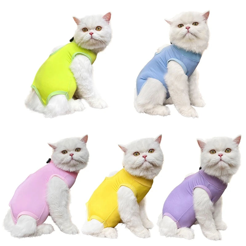 Combinaison de sevrage pour chat, vêtements de récupération anti-léchage après chirurgie, combinaison douce pour chiot et chaton, combinaison de soins pour chat, gilet pour animaux de compagnie