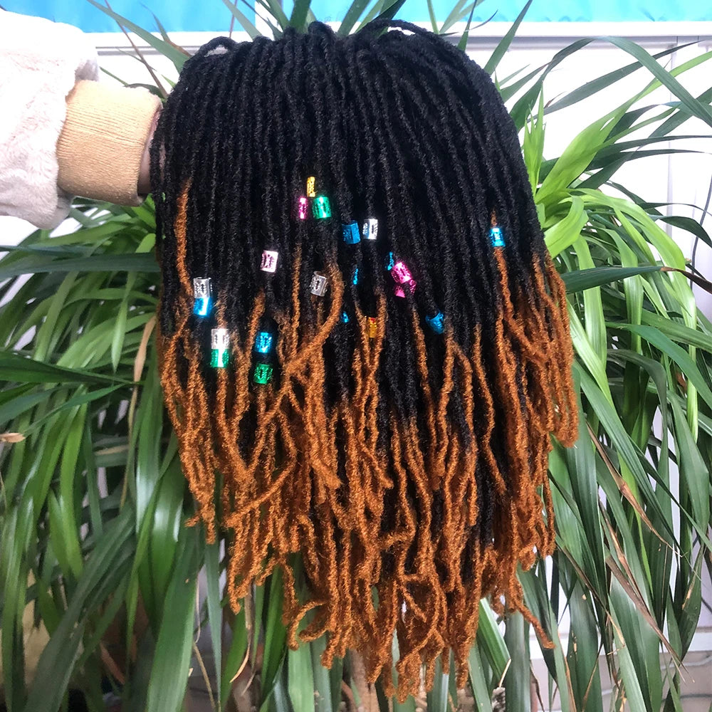 10Inches Braided Wigs Afro Bob Wig Synthetic DreadLock Wigs For Black Woman Short Curly Ends Cosplay Yun Rong Hair