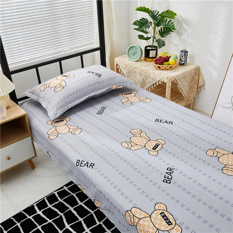 Trykt sengetøy 1 stk. til enkeltseng 120 * 210 cm Hjemmetekstil Moderne 100 % polyester Flat laken Sengetøy Enkelt sengeteppe