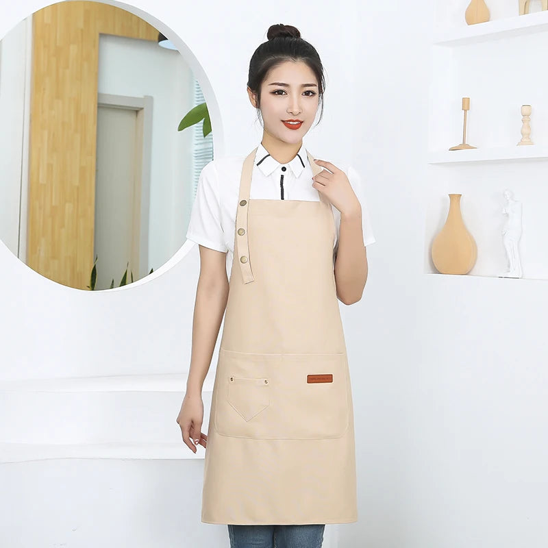 Nouveaux tabliers de cuisine tendance pour femmes et hommes, tabliers de travail pour chefs, pour grillades, restaurants, bars, boutiques, cafés, salons de beauté, studios de manucure, uniformes