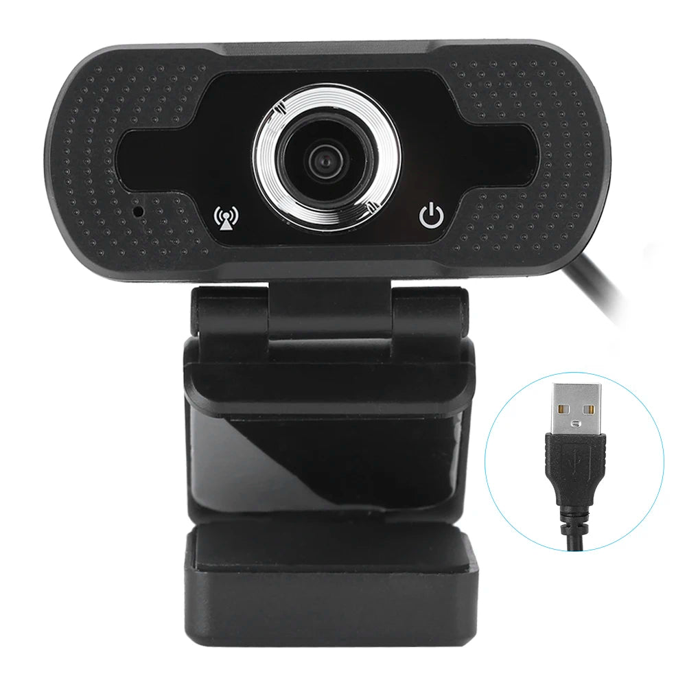 Camera with Microphone Webcam with Camera Webcam Computer Camera with Microphone for PC Laptop Desktop Video Call W8 1080P Black