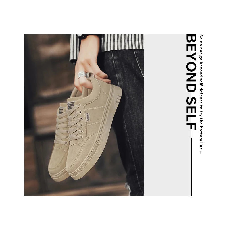 Zapatos de hombre nuevos, zapatos de seguridad de trabajo de primavera, antideslizantes, resistentes al desgaste, versátiles, informales, deportivos, de trabajo, zapatos de tabla para hombre
