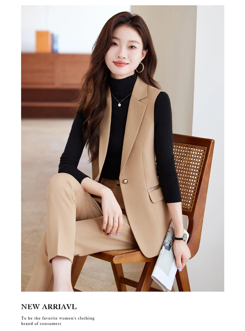 Women Pants Sets Off Shoulder Sleeveless Vest Top Female Pencil Pants Women 2 Piece Set Outfit Elegant Women's Pants Suit