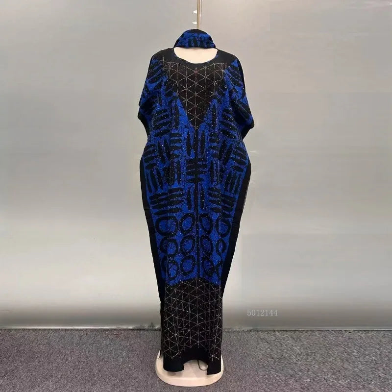 Nuevo Vestido de Algodón Suelto Casual de Verano Transpirable con Estampado Africano de Oriente Medio para Mujer