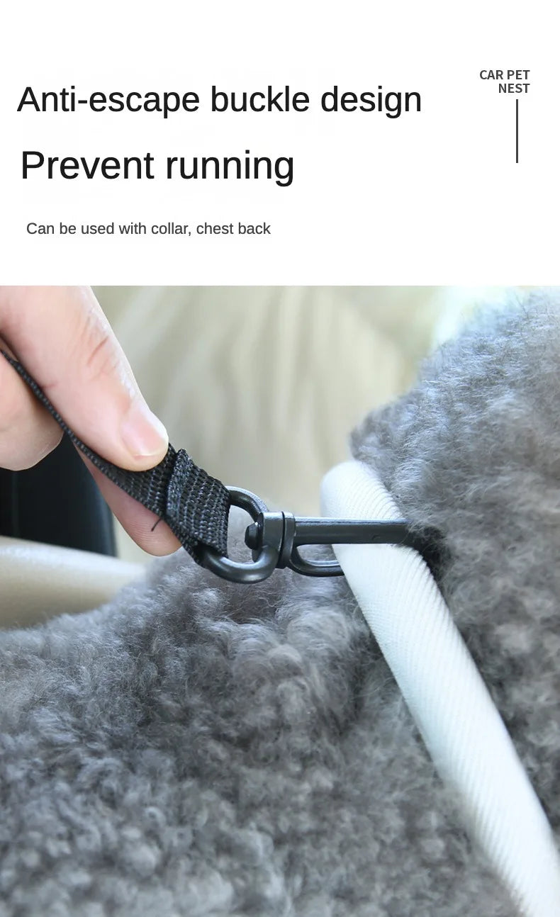 Valpebilsete reise sentralstyrt PU-skinn kjæledyrtransport for små hunder chihuahuakatter biltransport hundetilbehør