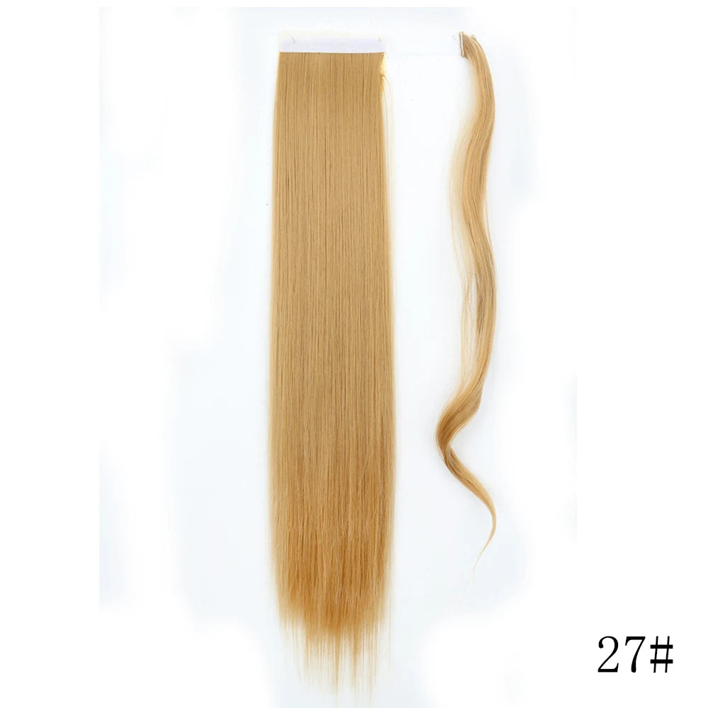 LISI GIRL Synthetic 22/34 Inches Wrap Ponytail Long Afro Curly Hair Extensions Hairpieces Pony Tail Fake Hair Heat Resistant