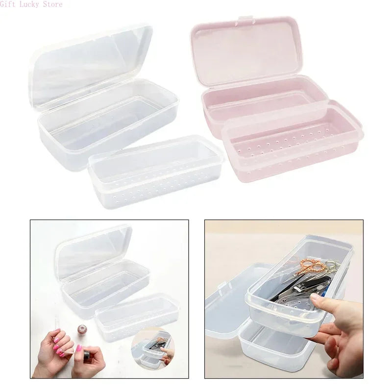 Nail Art Tools Sterilizer Tray, Disinfection Pedicure Manicure Tools Box, Salon Tools