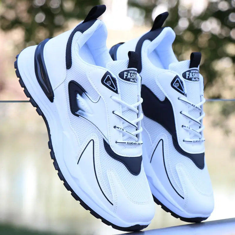 Zapatillas de running para hombre, zapatillas de papá de suela gruesa de malla de primavera y verano, zapatillas deportivas informales de moda para exteriores