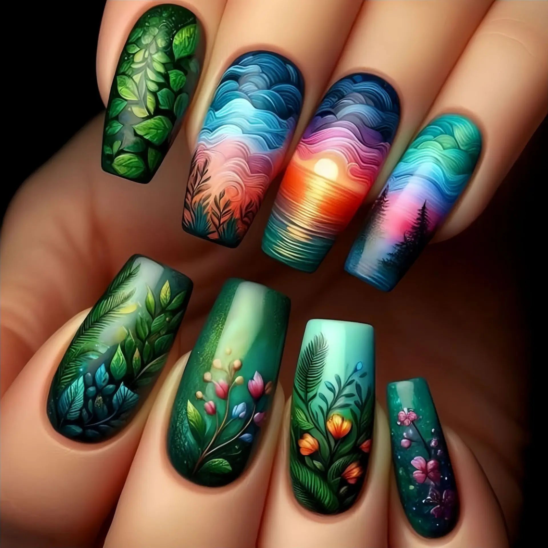 Gradient Y2K Press-On Nails