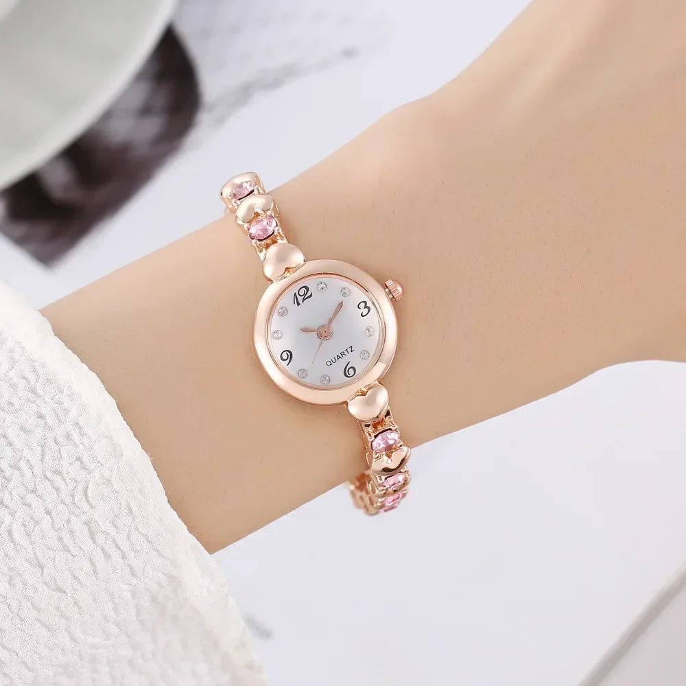 Reloj de pulsera de mujer Hot Sale, correa de acero inoxidable, moda, sencillo, reloj de cuarzo para estudiante, reloj de pulsera de lujo, Dropshipping