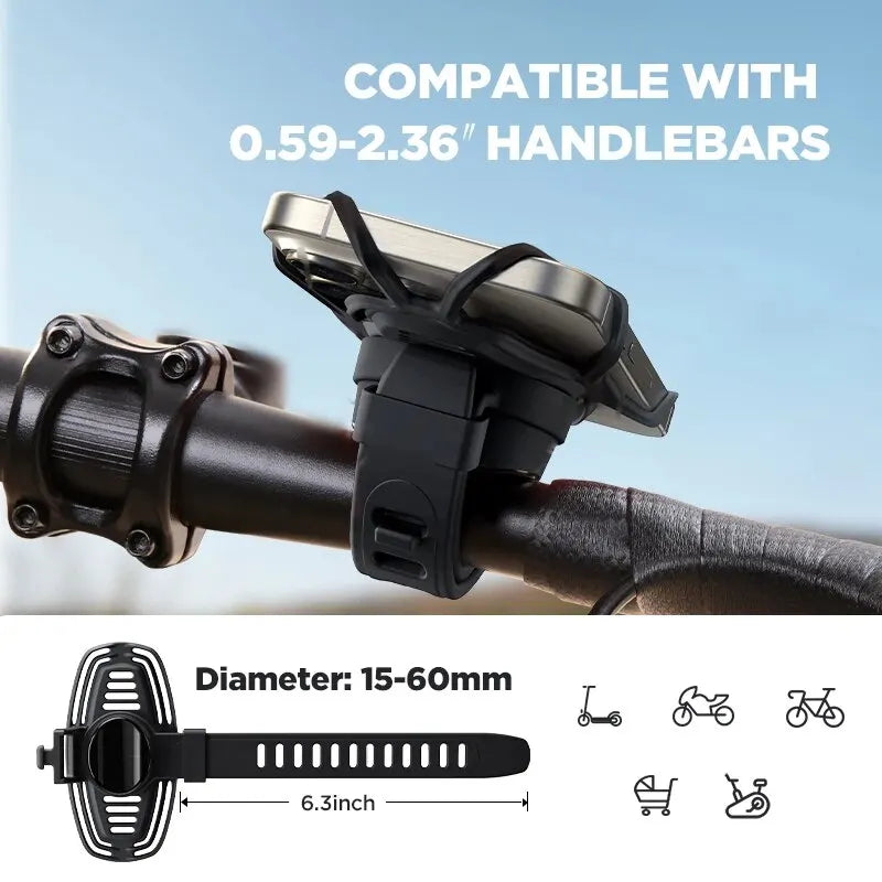 Soporte para teléfono Joyroom para bicicleta, soporte para teléfono de motocicleta, compatible con teléfonos grandes de 7.2'', soporte para teléfono ultraestable para bicicleta