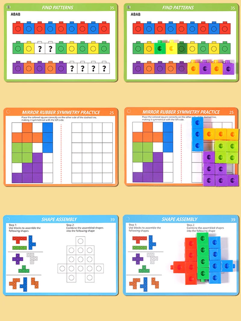 Cube magique, blocs de construction, jouets éducatifs pour enfants, blocs de construction DIY, jouets cubes, reconnaissance des couleurs, cadeaux d'anniversaire