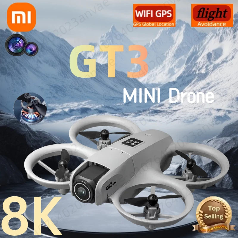 Xiaomi GT3 Drone 5G GPS FPV HD 8K Professional Aerial Photography Remote Control Aircraft HD Dual Camera Quadcopter Mini Toy UAV