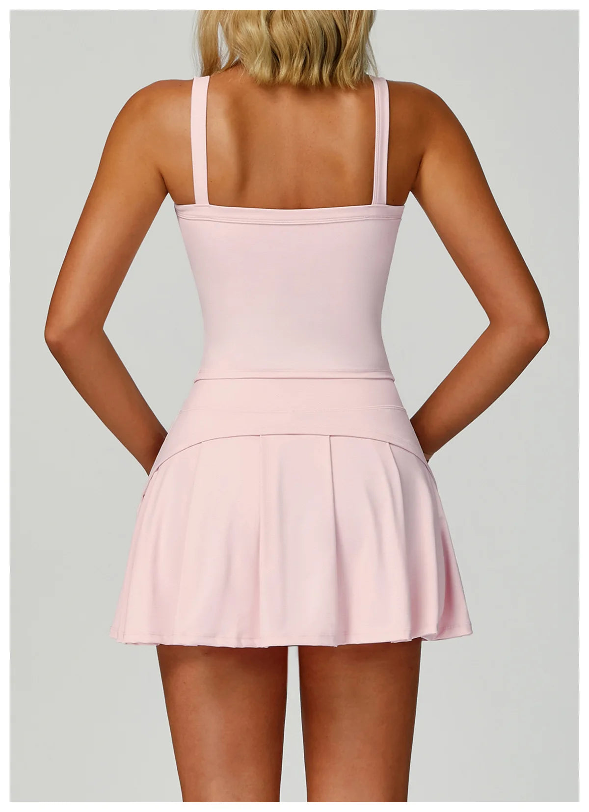 Conjunto de camiseta y falda de tenis para mujer, ropa deportiva de verano, bádminton, golf, yoga, correr al aire libre, color negro, blanco, rosa.