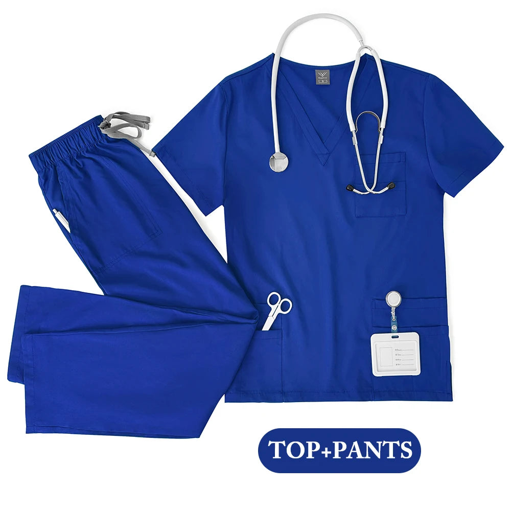 Conjunto unisex de uniforme médico – Cómodo, profesional y perfecto para el trabajo en el sector sanitario