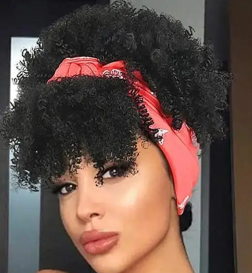 Curly Headscarf Wig