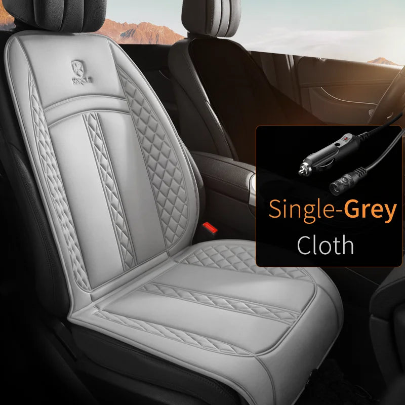 Almohadilla térmica universal de 12 V para asiento de coche, funda suave y calefactable para asiento de coche, protector de asiento de coche cálido de invierno de ancho mejorado, accesorios para coche