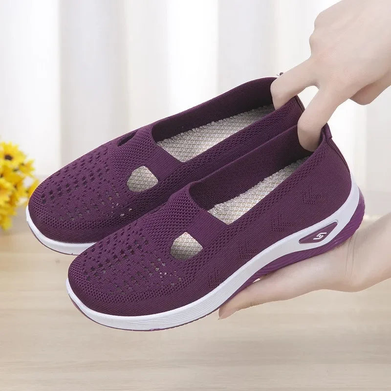Damesko Sommer Uformelle Sneakers Pustende Netting Tykk Såle Rimelig Gratis Frakt