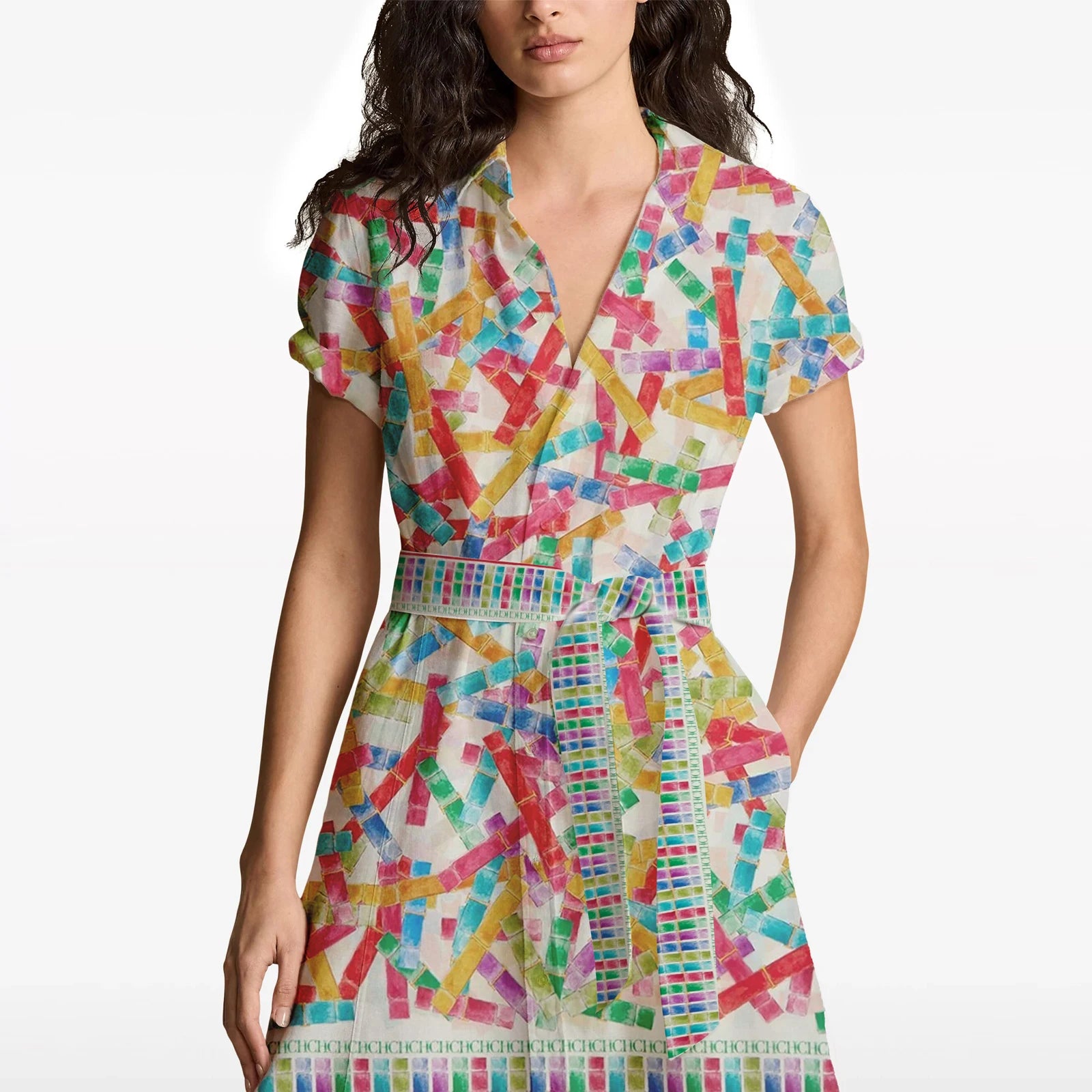 Vestido de mujer Popular de alta gama Elegante y versátil Vestido largo femenino con diseño de lazo de colores a la moda Vestidos de viaje para dama
