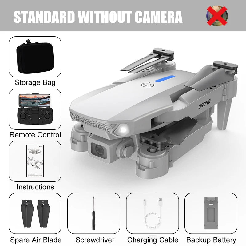 E88pro Drone Profesional Dron Flujo Óptico Cámara Dual 4k Fotografía Aérea Avión de Cuatro Ejes RC Quadrotor juguetes para niños