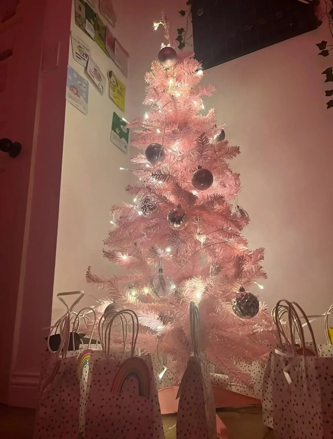 Decoración navideña Luces de cadena Adorno colgante de árbol de Navidad Suministros navideños para coronas de bricolaje Deshierbe en el hogar Interior Exterior