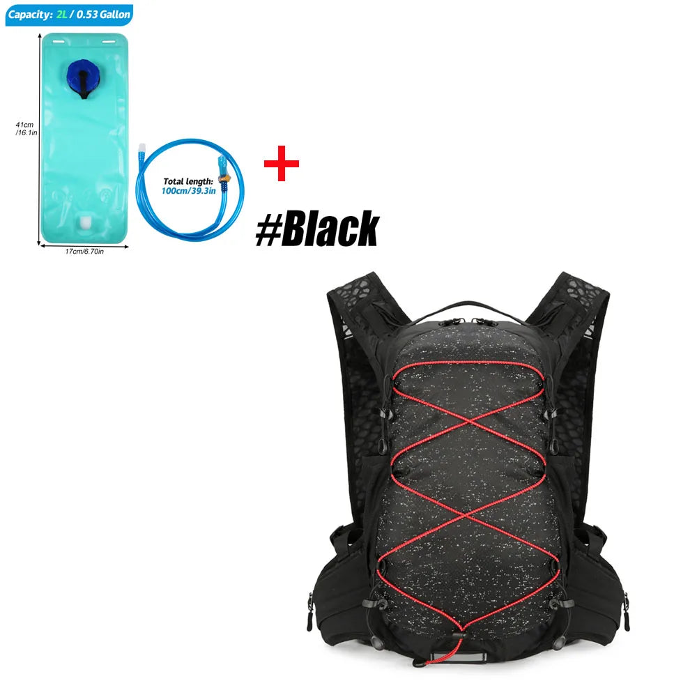 Mochila de Senderismo Ligera para Hombre y Mujer, Mochila de Viaje para Acampar al Aire Libre con Sistema de Hidratación, Equipo para Ciclismo y Correr