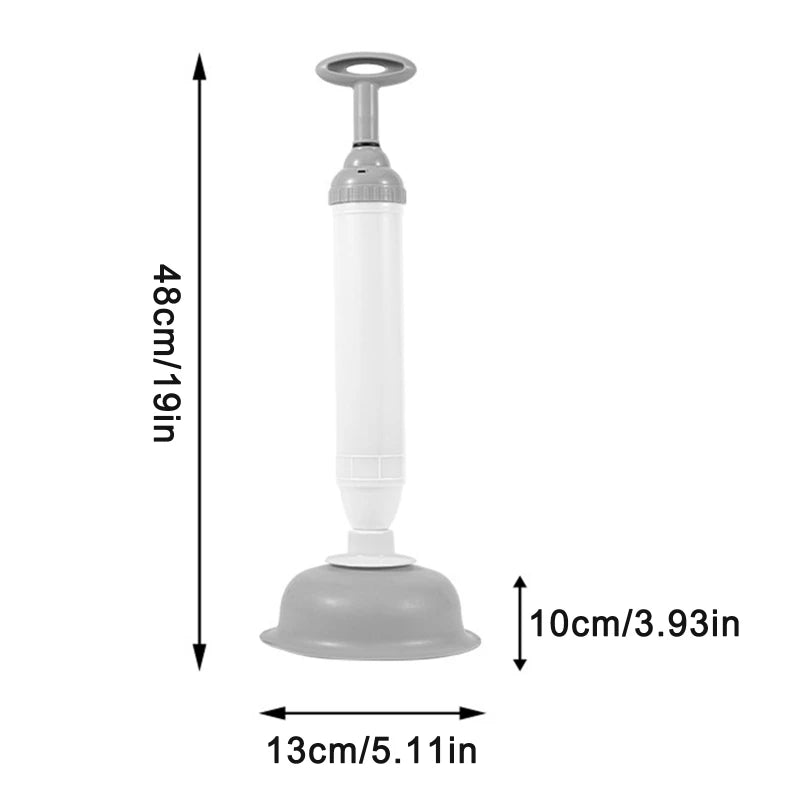 Manuell Kraftig Toalettstempel Baderomsvask Rørleggere Stempel Luftavløpsblåser Toalett Unclogger Rørleggerverktøy