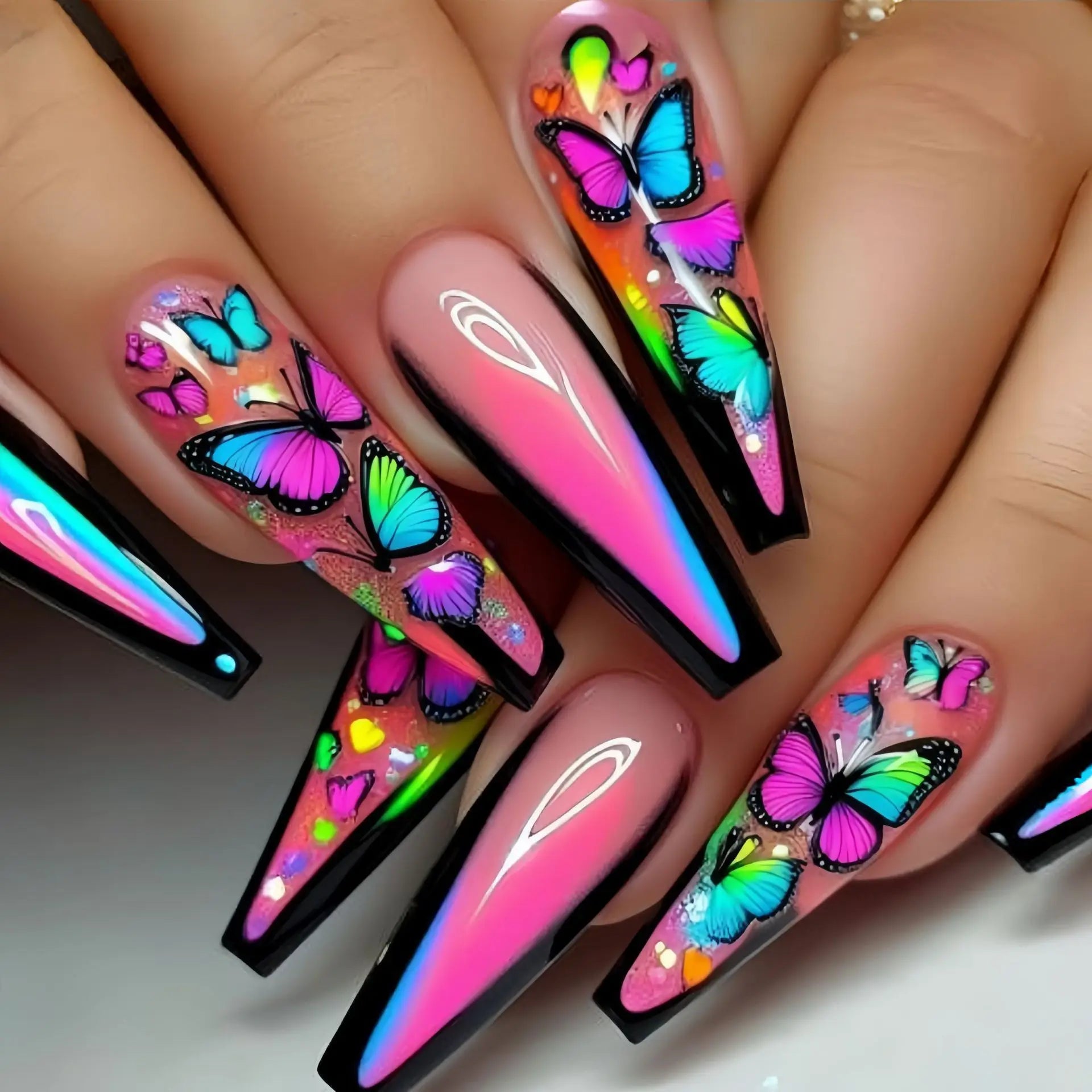 Gradient Y2K Press-On Nails