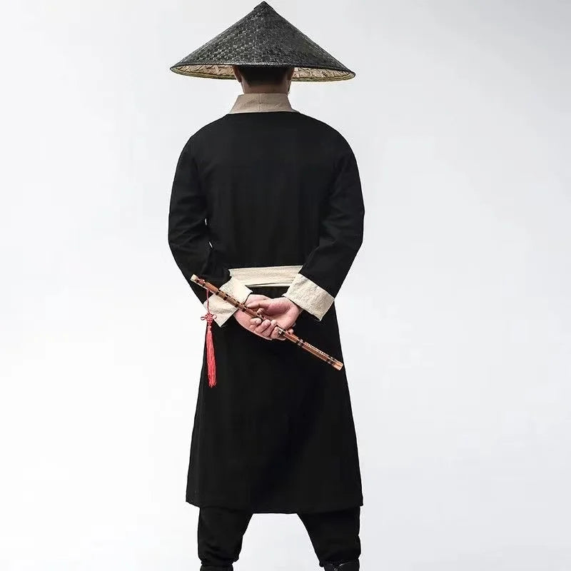 Gammel kinesisk mannlig heltekostyme tradisjonell sverdmannsklær vintage kampsport snikmorder cosplay kjole menn kvinner hanfu