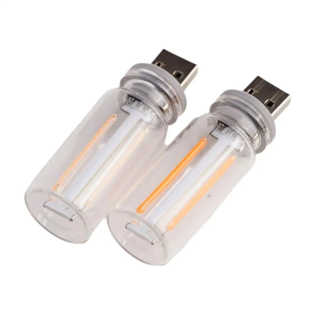 Decora herramientas USB táctil Control noche LED Luz Ambiente Lámpara incandescente Filamento LED Bombilla Decoración de dormitorio DIY