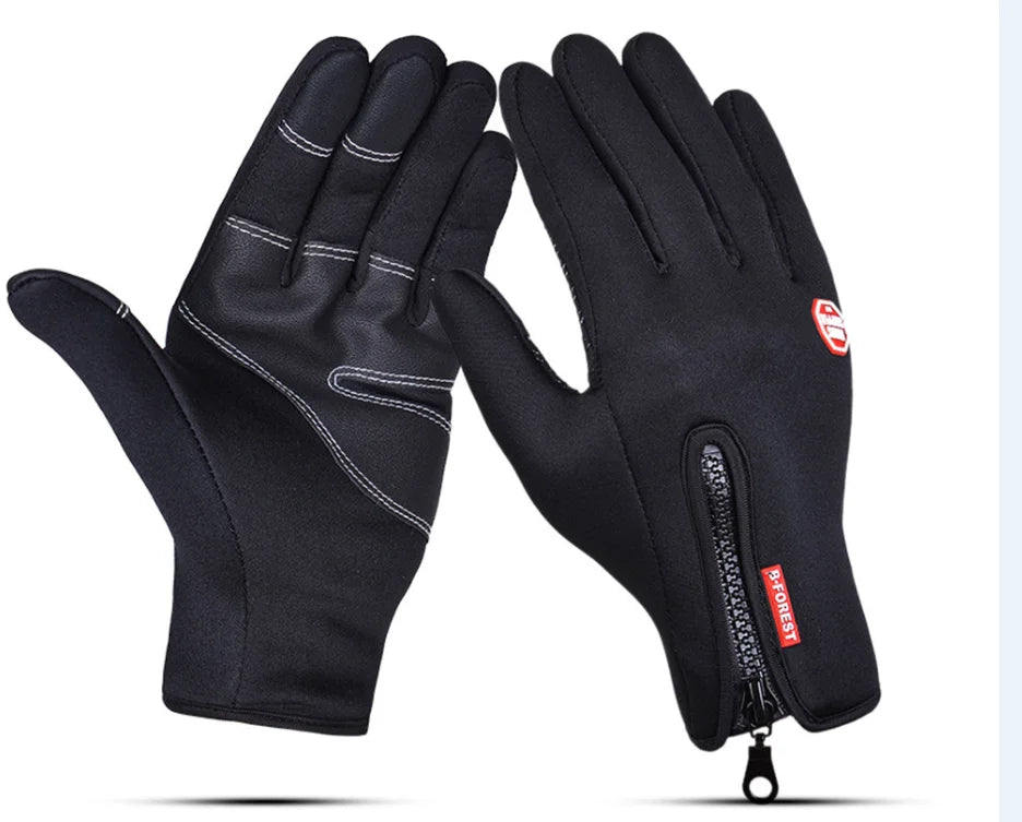Guantes de Invierno con Pantalla Táctil, Térmicos Cortavientos para Clima Frío, Deportes, Hombres, Mujeres, Ciclismo al Aire Libre, Motocicleta, Antideslizantes