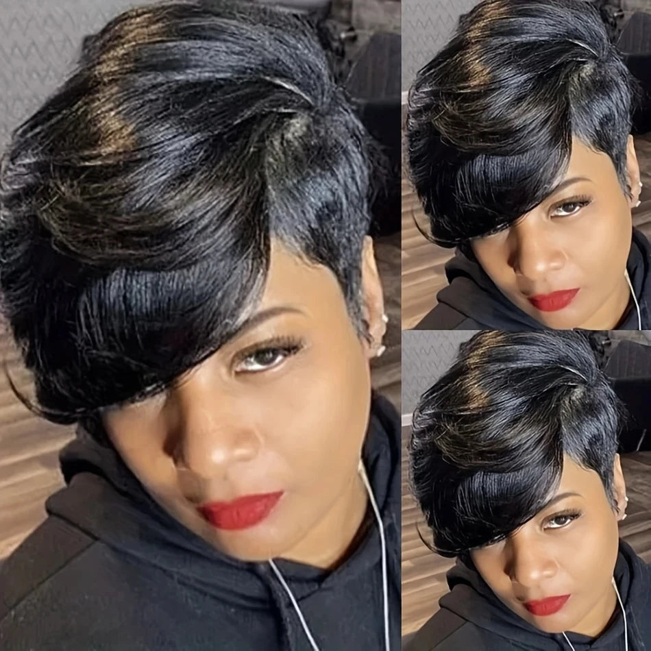 Curly Pixie Bob Wig
