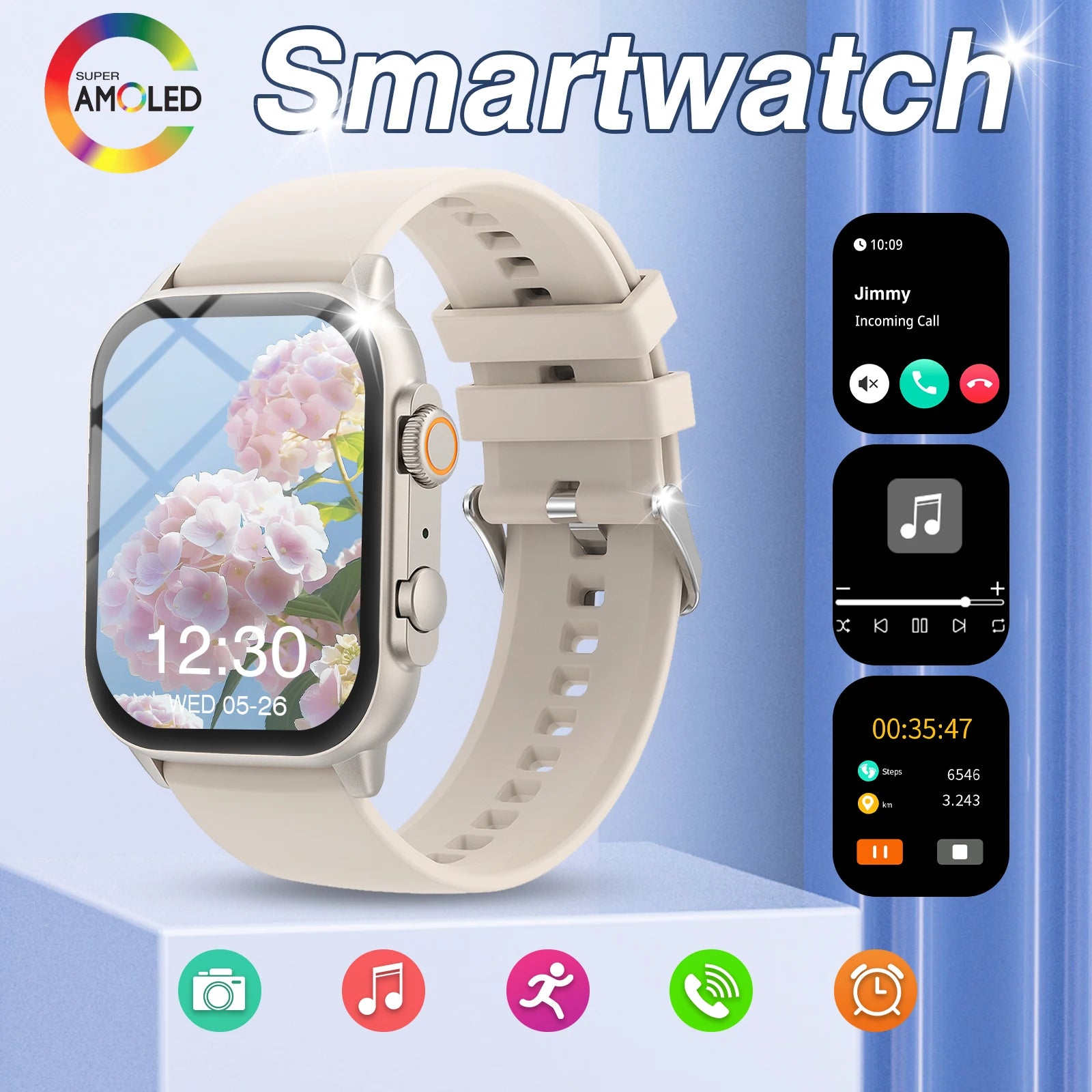 Montre connectée 2,01 pouces
