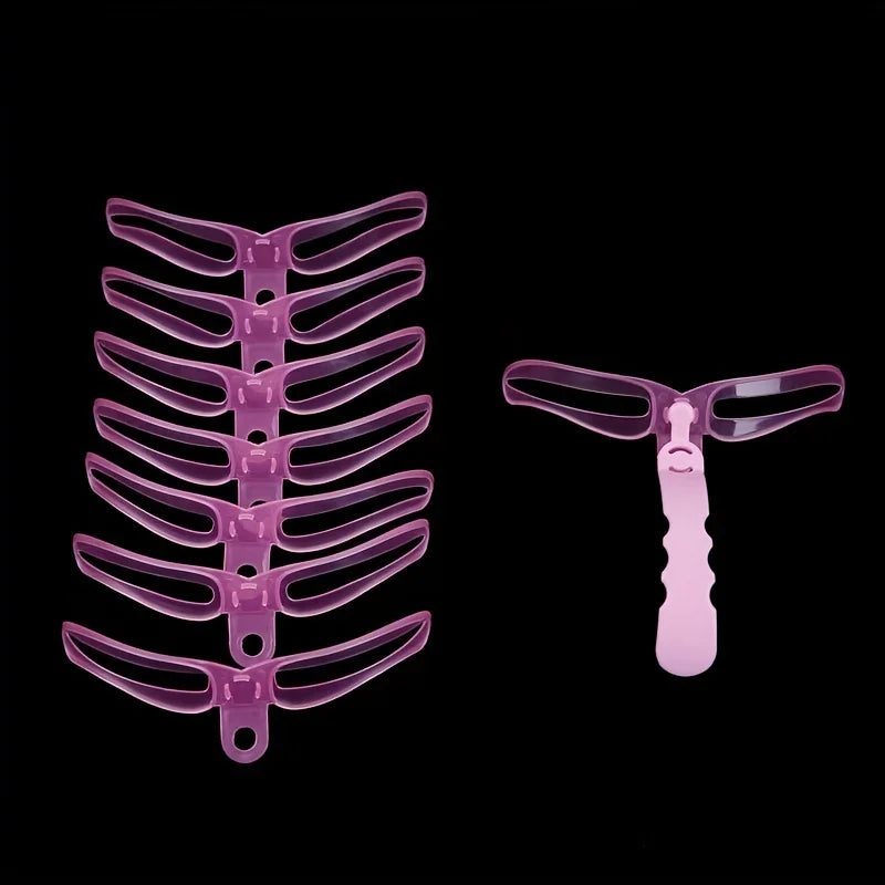 3D øyenbrynssjablongsett (8 stk)