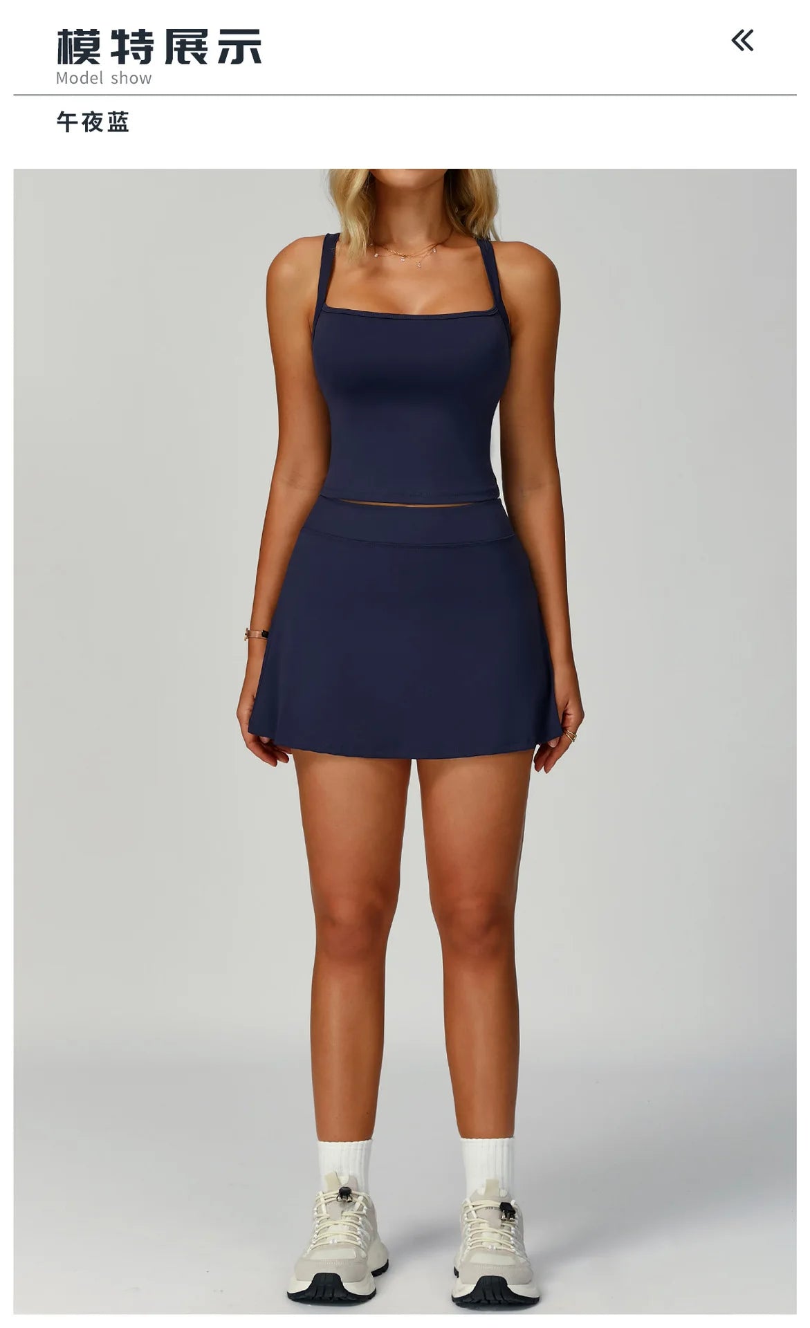 Conjunto de camiseta y falda de tenis para mujer, ropa deportiva de verano, bádminton, golf, yoga, correr al aire libre, color negro, blanco, rosa.