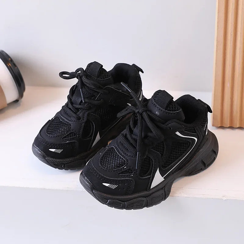Kids Casual Running Shoes with Thick Soles Boys Girls Fashion Versatile Sports Shoes New Children Mesh Breathable Sneakers