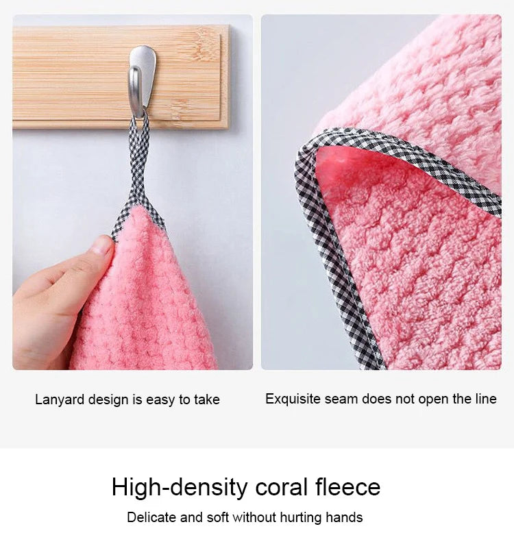 Paño de cocina Trapo de microfibra trapo de cocina paño para platos antiadherente toalla de limpieza de mesa engrosada almohadilla absorbente de limpieza para el hogar