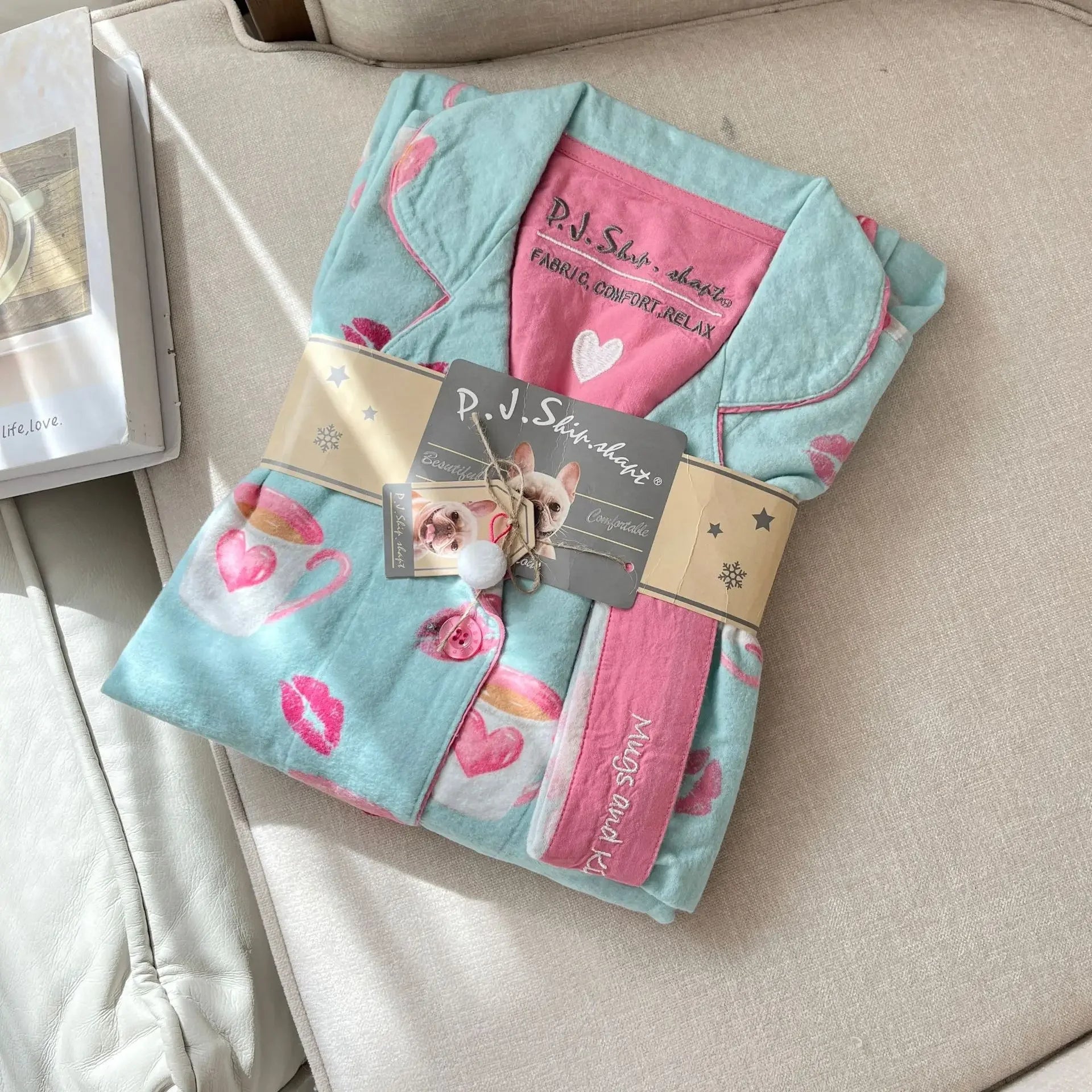Pijama de 2 piezas para mujer, Conjunto de pijama de 2 piezas para mujer, Conjuntos de ropa de dormir de 2 piezas 100% algodón para mujer, Conjunto de ropa de casa holgado