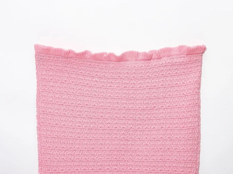 MUJER Conjunto de Falda Tejida Rosa 2 Piezas Falda Larga Plisada para Mujer Top con Volantes sin Hombros Conjunto de Faldas para Mujer Atuendo de Verano