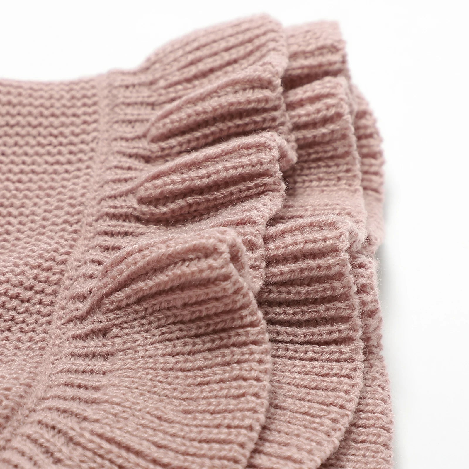 Knitted Baby Blankets Newborn Swaddle Wrap Ruffle Blankets Toddler Infant Bedding Quilt New Born Basket Stroller Blankets