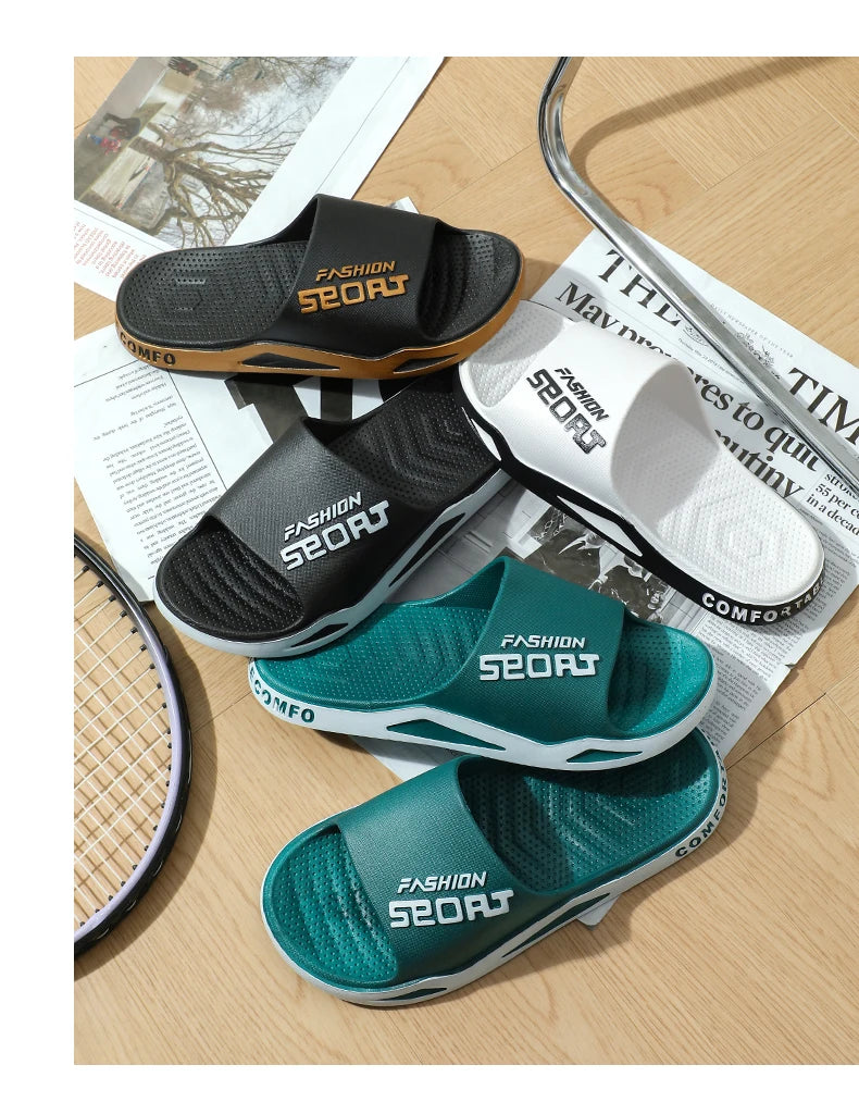 Pantuflas de hombre que se pueden llevar en verano. Sandalias de moda para hombre para baño, casa, antideslizantes, de interior y de casa